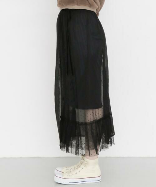 KBF / ケービーエフ スカート | レイヤードシアー巻きスカート∴ | 詳細6