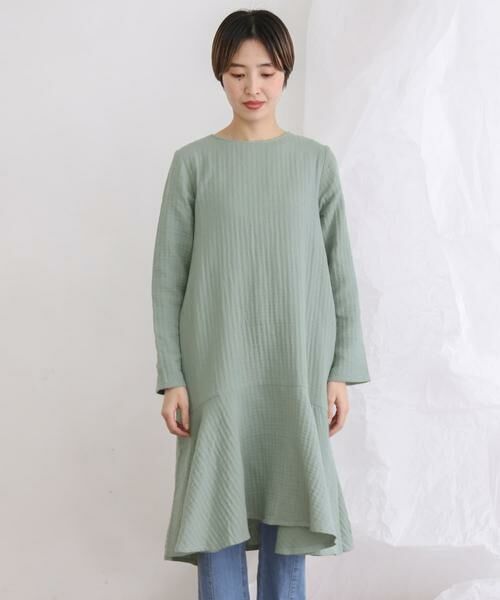 KBF / ケービーエフ ワンピース | ガーゼペプラムワンピース | 詳細10