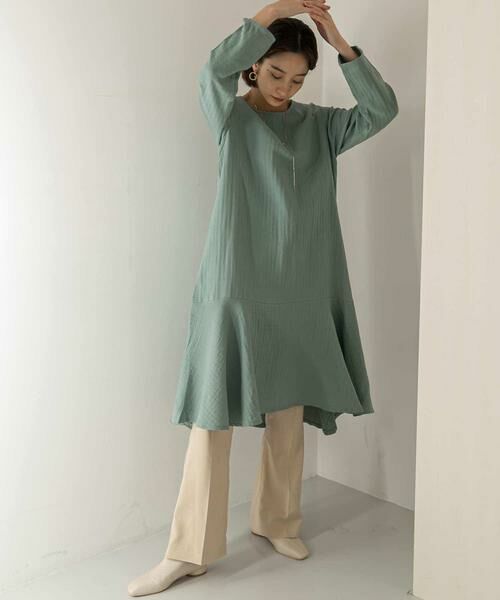 KBF / ケービーエフ ワンピース | ガーゼペプラムワンピース | 詳細4