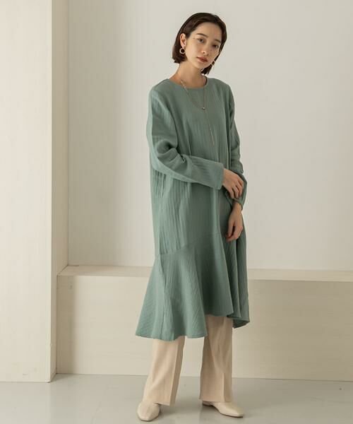 KBF / ケービーエフ ワンピース | ガーゼペプラムワンピース | 詳細6