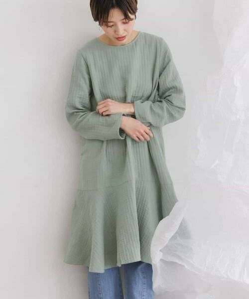 KBF / ケービーエフ ワンピース | ガーゼペプラムワンピース | 詳細7