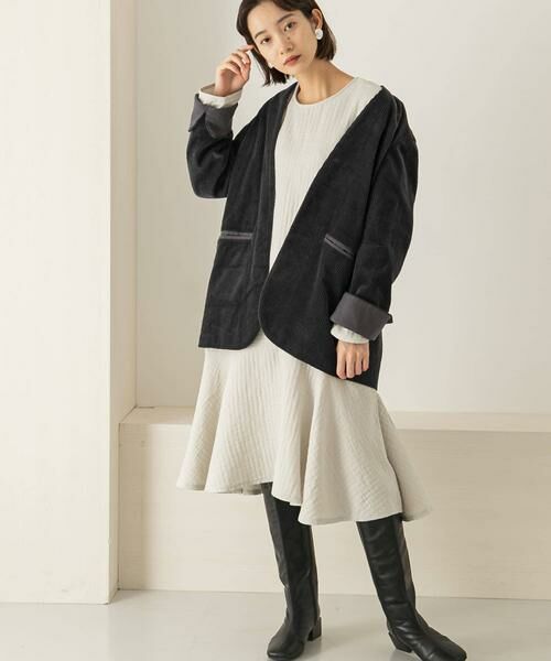 KBF / ケービーエフ ワンピース | ガーゼペプラムワンピース | 詳細29