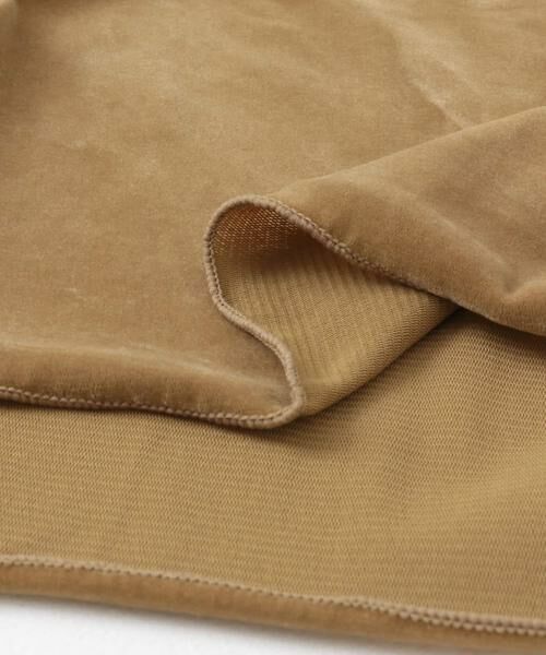 KBF / ケービーエフ Tシャツ | シアーベロアドレープトップス | 詳細12