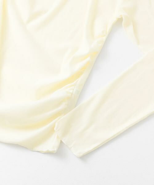 KBF / ケービーエフ Tシャツ | シアーベロアドレープトップス | 詳細24