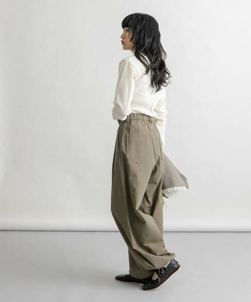 KBF / ケービーエフ Tシャツ | シアーベロアドレープトップス | 詳細21