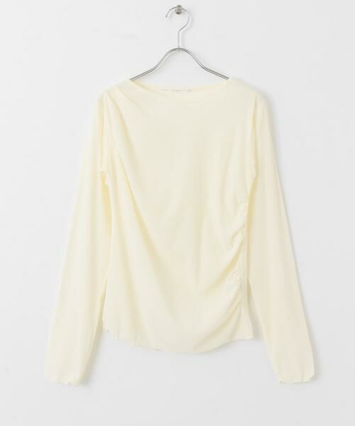 KBF / ケービーエフ Tシャツ | シアーベロアドレープトップス | 詳細23