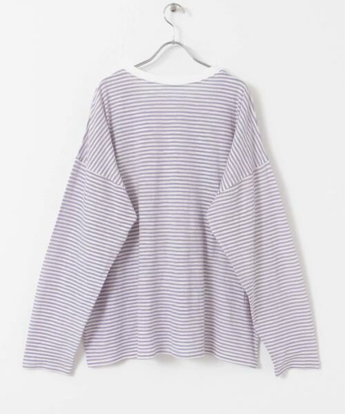 KBF / ケービーエフ Tシャツ | シアーボーダールーズカットソー | 詳細28