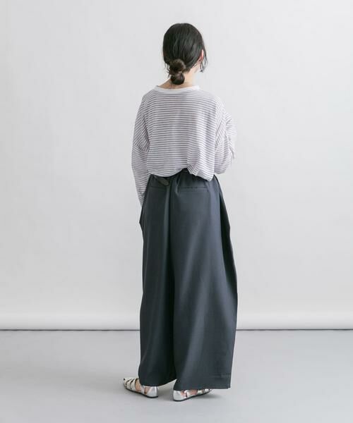 KBF / ケービーエフ Tシャツ | シアーボーダールーズカットソー | 詳細24