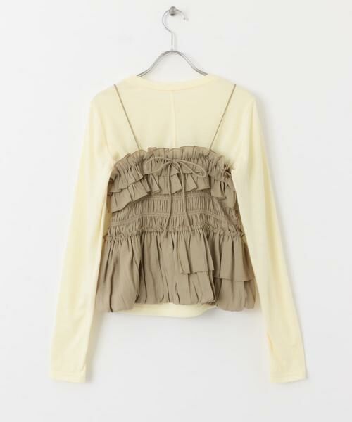 KBF / ケービーエフ Tシャツ | シャーリングビスチェSETトップス | 詳細10