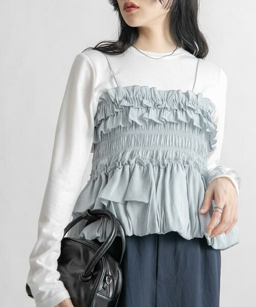 KBF / ケービーエフ Tシャツ | シャーリングビスチェSETトップス | 詳細21