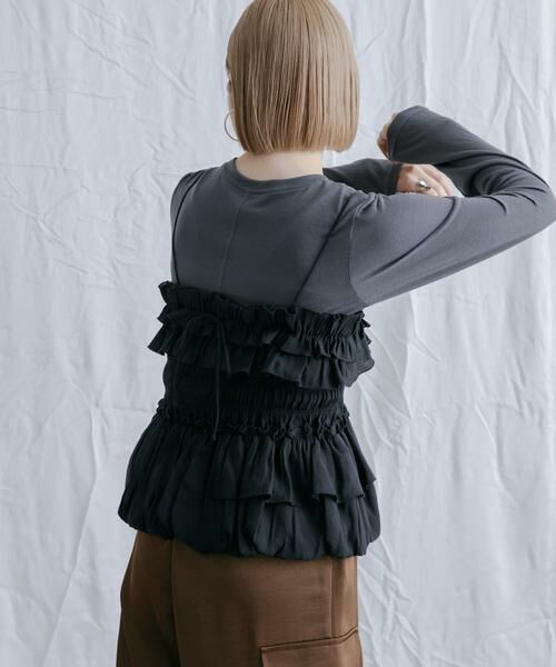 KBF / ケービーエフ Tシャツ | シャーリングビスチェSETトップス | 詳細27