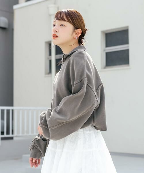 KBF / ケービーエフ スウェット | ハーフZIPリメイクスウェット | 詳細2