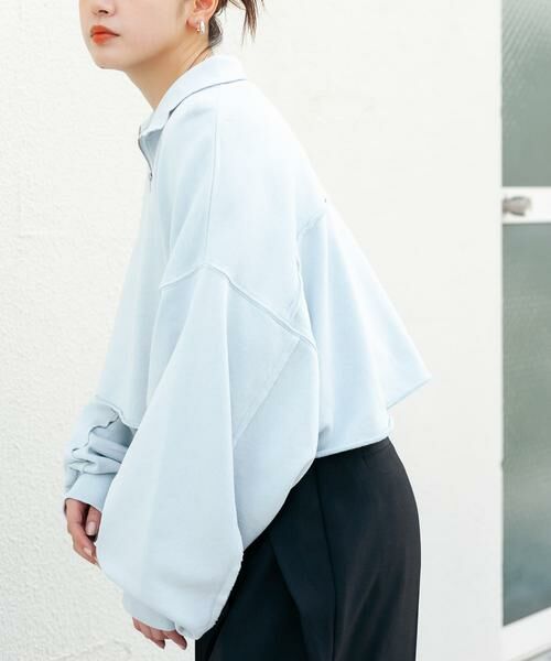 KBF / ケービーエフ スウェット | ハーフZIPリメイクスウェット | 詳細9