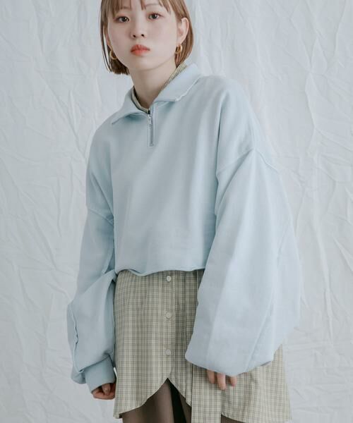 KBF / ケービーエフ スウェット | ハーフZIPリメイクスウェット | 詳細12