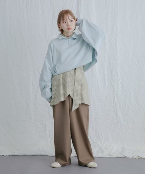 KBF / ケービーエフ スウェット | ハーフZIPリメイクスウェット | 詳細13