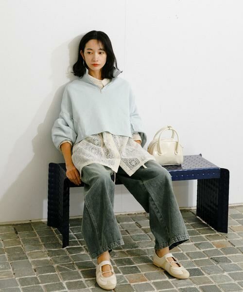 KBF / ケービーエフ スウェット | ハーフZIPリメイクスウェット | 詳細14