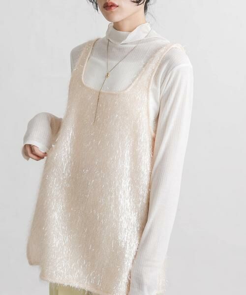 KBF / ケービーエフ タンクトップ | グリッターフェザータンクトップ | 詳細2