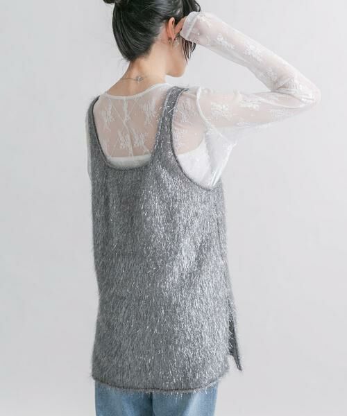 KBF / ケービーエフ タンクトップ | グリッターフェザータンクトップ | 詳細14