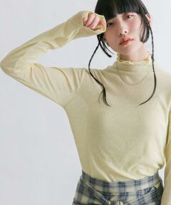 KBF / ケービーエフ Tシャツ | シアーリブハイネックロンTEE