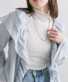 KBF / ケービーエフ Tシャツ | シアーリブハイネックロンTEE