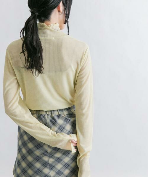 KBF / ケービーエフ Tシャツ | シアーリブハイネックロンTEE | 詳細2