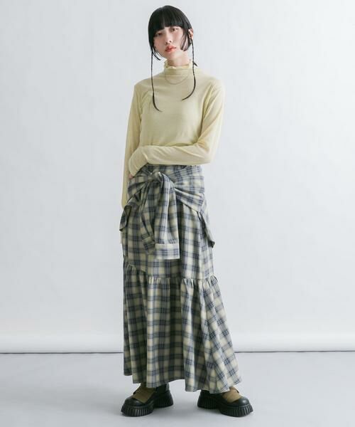 KBF / ケービーエフ Tシャツ | シアーリブハイネックロンTEE | 詳細3