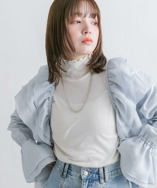 KBF / ケービーエフ Tシャツ | シアーリブハイネックロンTEE | 詳細27