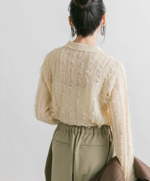 KBF / ケービーエフ ニット・セーター | シアーフリンジニットシャツ | 詳細5