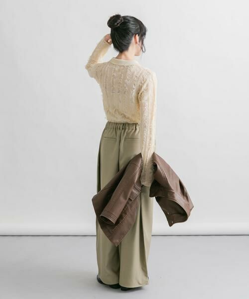 KBF / ケービーエフ ニット・セーター | シアーフリンジニットシャツ | 詳細8