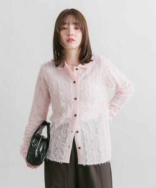 KBF / ケービーエフ ニット・セーター | シアーフリンジニットシャツ | 詳細13