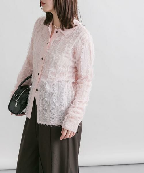 KBF / ケービーエフ ニット・セーター | シアーフリンジニットシャツ | 詳細14