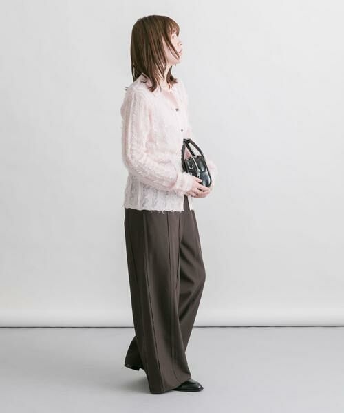 KBF / ケービーエフ ニット・セーター | シアーフリンジニットシャツ | 詳細17