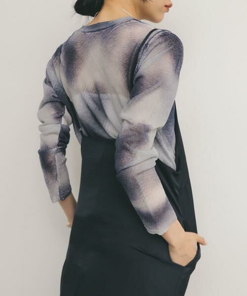 KBF / ケービーエフ ニット・セーター | シアーマーブルニット | 詳細13