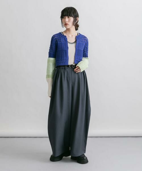 KBF / ケービーエフ カーディガン・ボレロ | パッチワークショートカーディガン | 詳細5