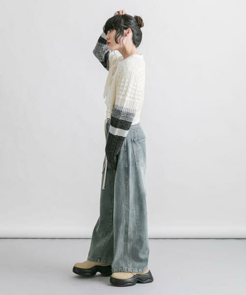 KBF / ケービーエフ カーディガン・ボレロ | パッチワークショートカーディガン | 詳細24