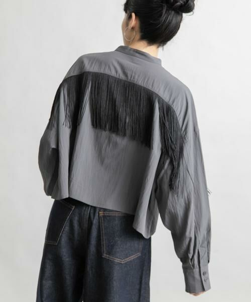 KBF / ケービーエフ シャツ・ブラウス | フリンジデザインシャツ | 詳細4