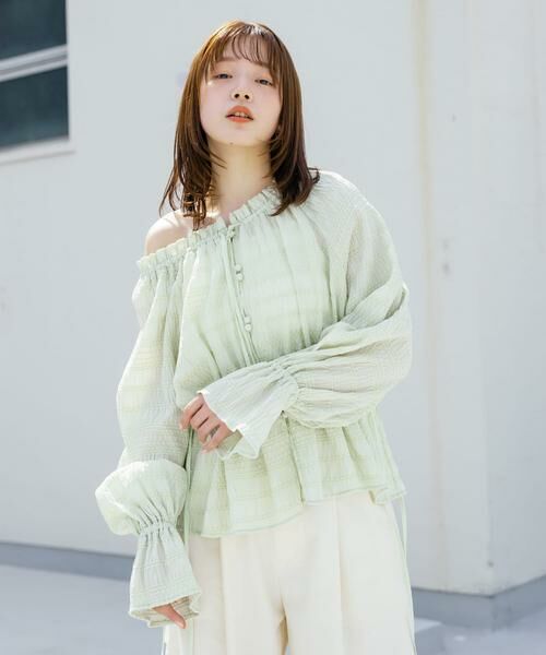 KBF / ケービーエフ シャツ・ブラウス | 2WAYオフショルブラウス | 詳細1