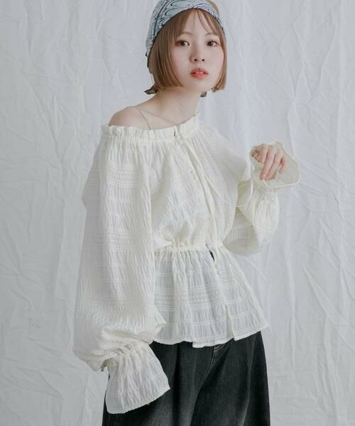 KBF / ケービーエフ シャツ・ブラウス | 2WAYオフショルブラウス | 詳細22