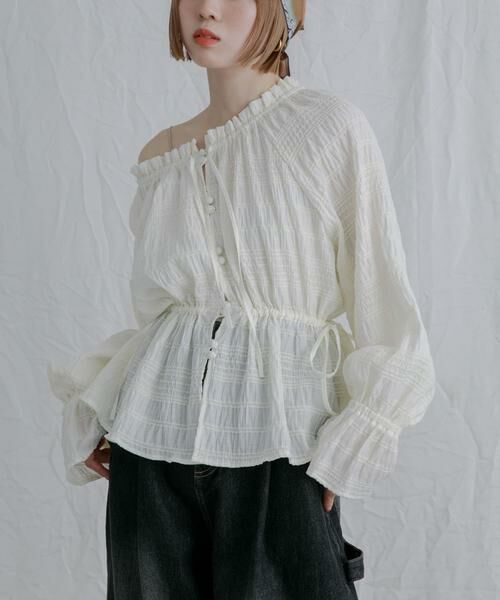 KBF / ケービーエフ シャツ・ブラウス | 2WAYオフショルブラウス | 詳細25