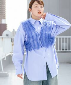 KBF / ケービーエフ シャツ・ブラウス | シアーフリルSETシャツ