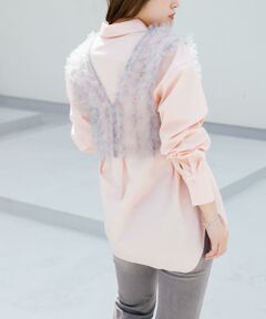 KBF / ケービーエフ シャツ・ブラウス | シアーフリルSETシャツ