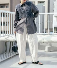 KBF / ケービーエフ シャツ・ブラウス | シアーフリルSETシャツ