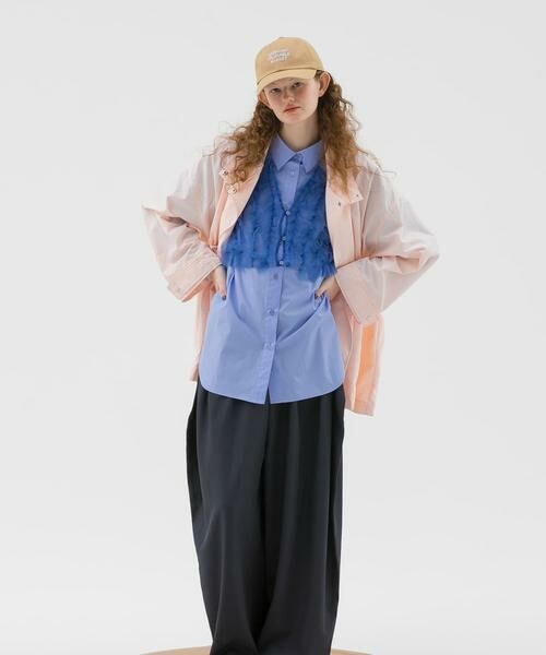 KBF / ケービーエフ シャツ・ブラウス | シアーフリルSETシャツ | 詳細10