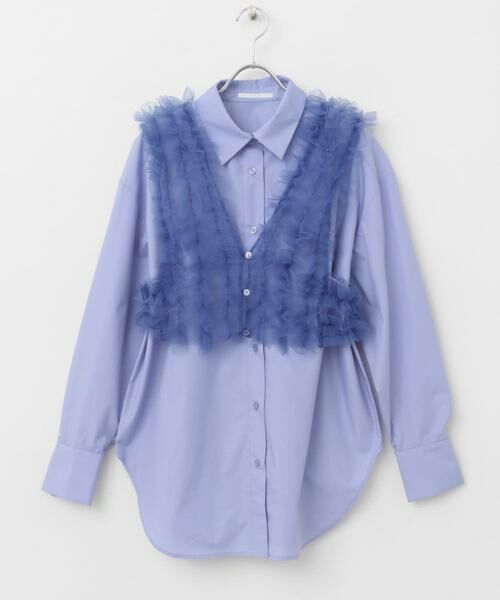 KBF / ケービーエフ シャツ・ブラウス | シアーフリルSETシャツ | 詳細11