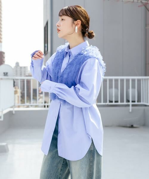 KBF / ケービーエフ シャツ・ブラウス | シアーフリルSETシャツ | 詳細2