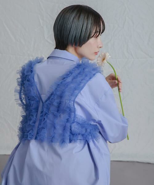 KBF / ケービーエフ シャツ・ブラウス | シアーフリルSETシャツ | 詳細6