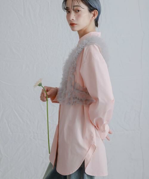 KBF / ケービーエフ シャツ・ブラウス | シアーフリルSETシャツ | 詳細17