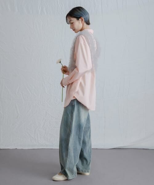 KBF / ケービーエフ シャツ・ブラウス | シアーフリルSETシャツ | 詳細19