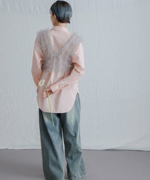 KBF / ケービーエフ シャツ・ブラウス | シアーフリルSETシャツ | 詳細20