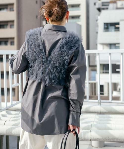 KBF / ケービーエフ シャツ・ブラウス | シアーフリルSETシャツ | 詳細29